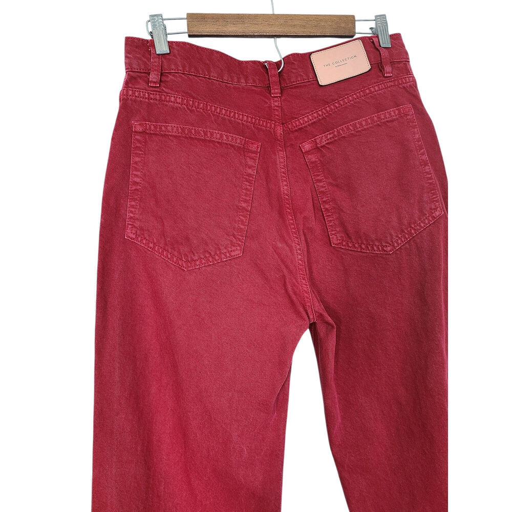 Reformation The Magnolia Mid Rise Bow Jeans Red Size 28 - Picture 9 of 10